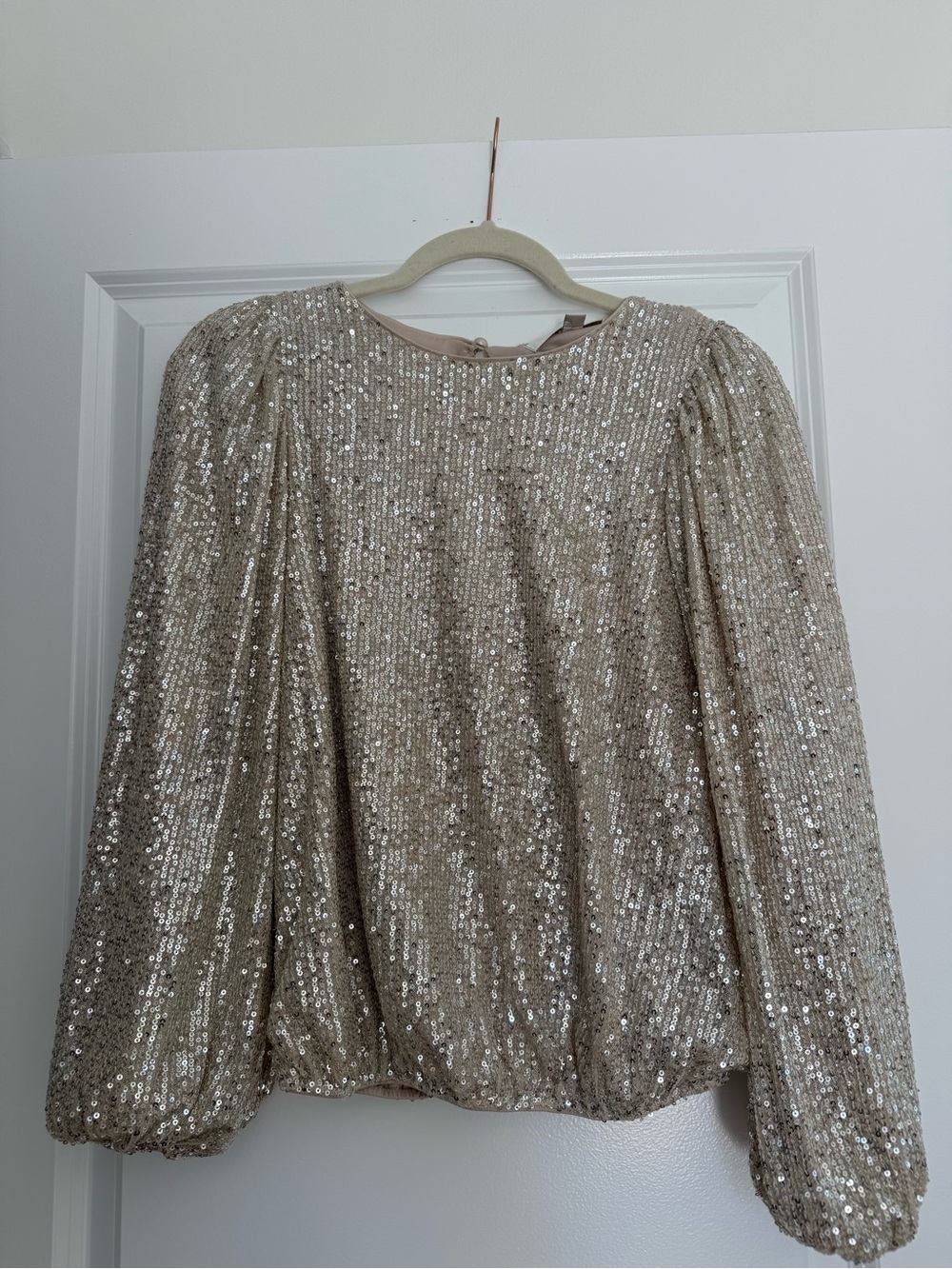 Flat White Sequin Dress